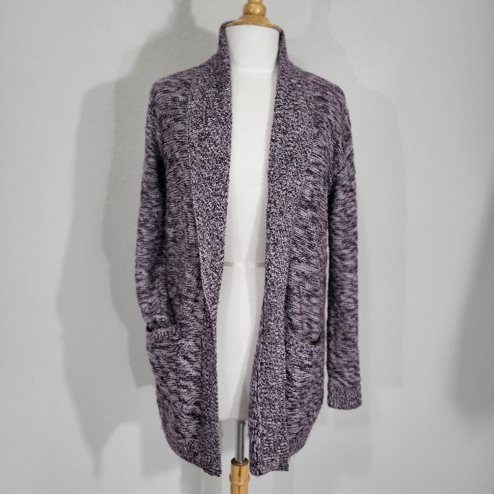BP Cardigan Sweater Womens Small Purple Lavender Speckle Knit Casual Fall Winter